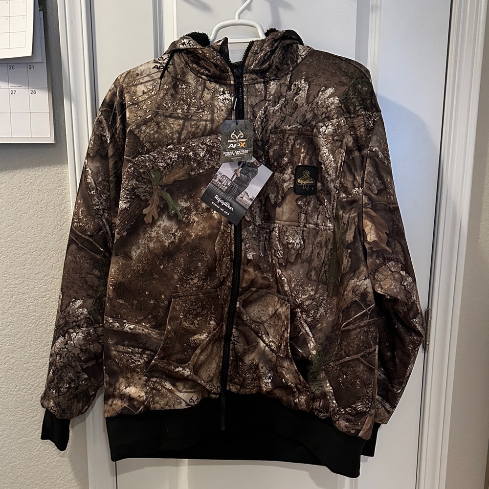 RefrigiWear Realtree APX Brown and Green Camo Full-Zip Jacket Men’s 2XL